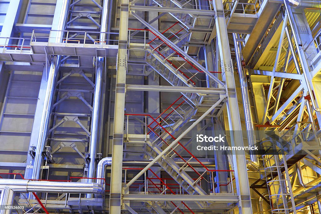 Chemical factory Interior of factory of the heavy industry Fuel and Power Generation Stock Photo