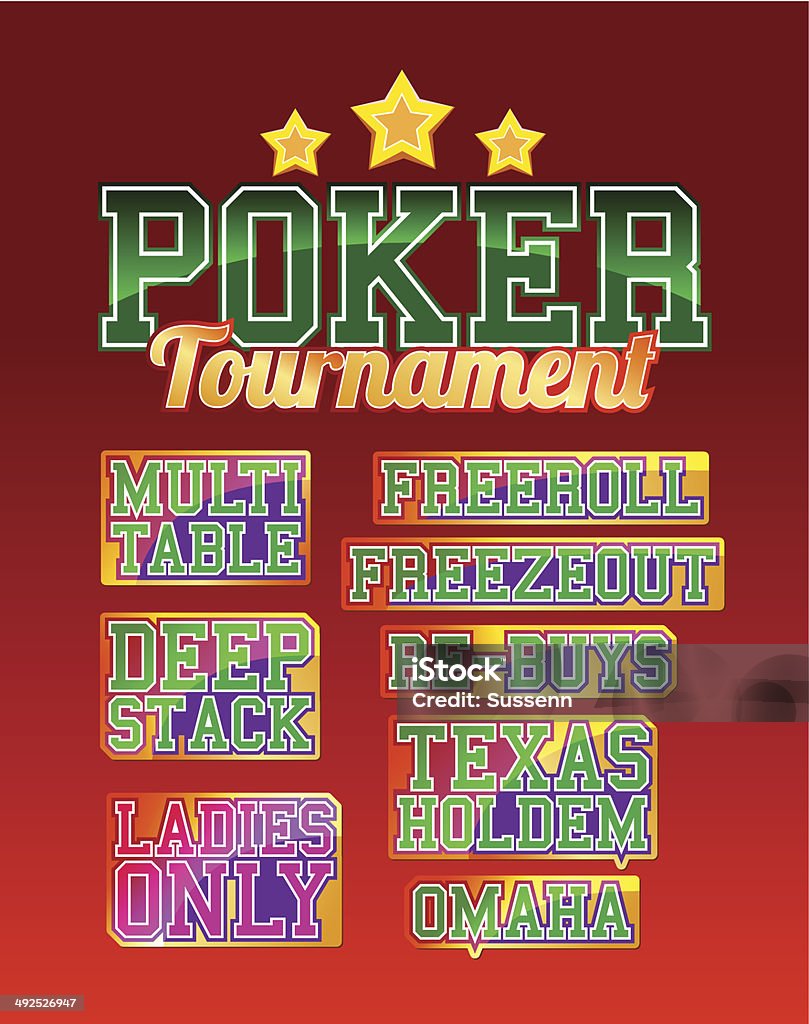 Poker Tournament Poker Tournament Set Ace stock vector