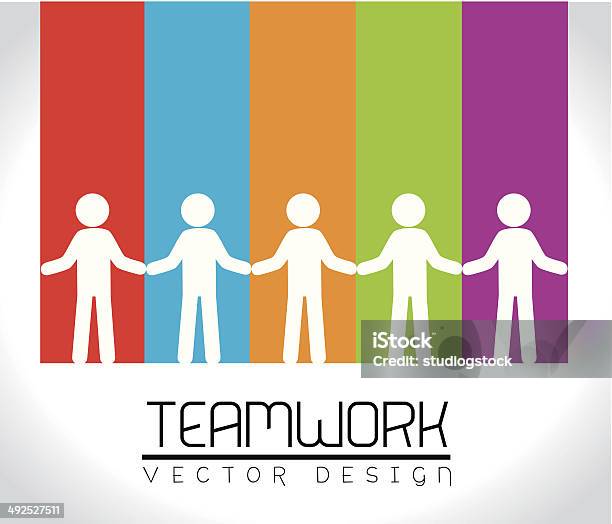 Teamwork Stock Vektor Art und mehr Bilder von Berufliche Beschäftigung - Berufliche Beschäftigung, Bunt - Farbton, ClipArt