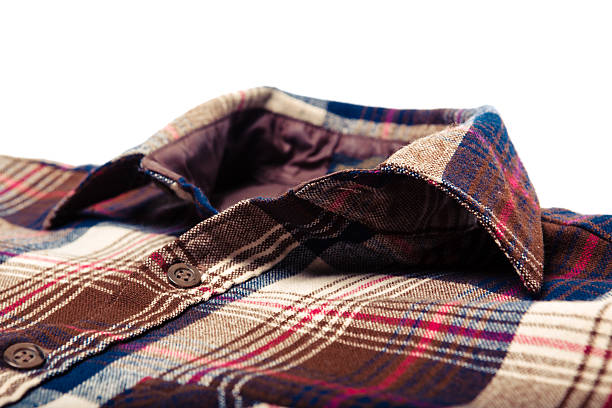 istock Collar Close Up All American Made Winter Button Down Shirt 492527787