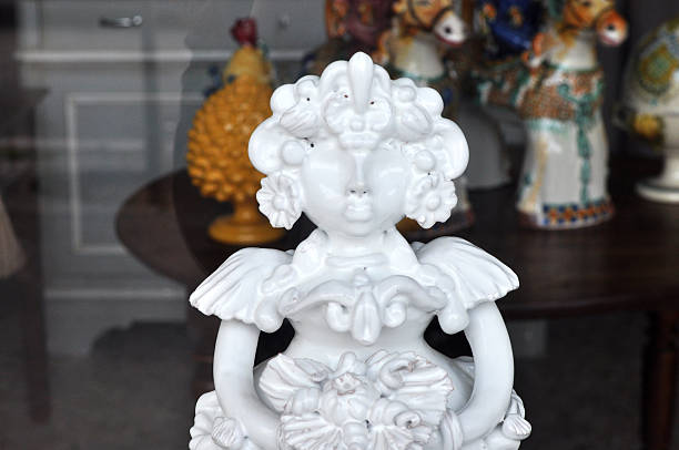 White ceramic of grottaglie traditional culture