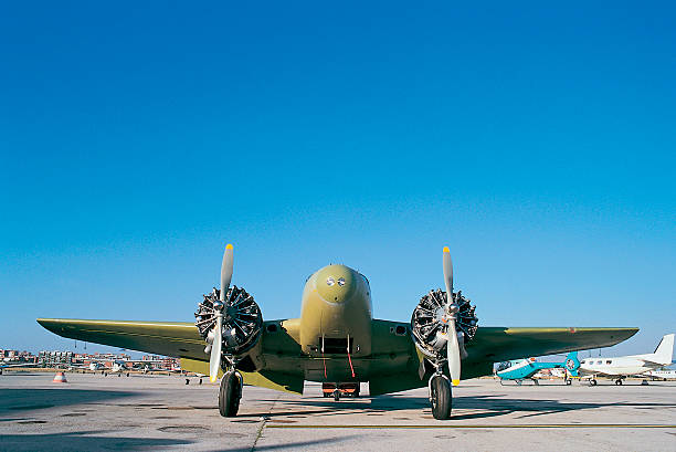 istock Old airplane in an aerodrome 492528313