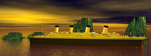 Titanic ship - 3d render stock photo
