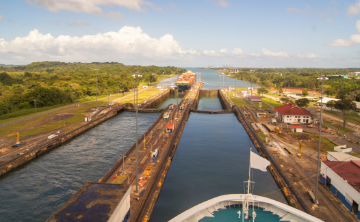 ships Sails Through Panama Canal