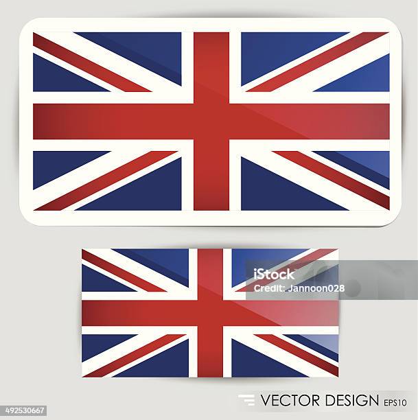 United Kingdom Flag Vector Illustration Stock Illustration - Download Image Now - Awe, Blue, British Culture