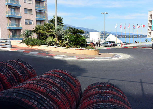 istock Monte Carlo open-wheel single-seater racing car Race Track 492530683
