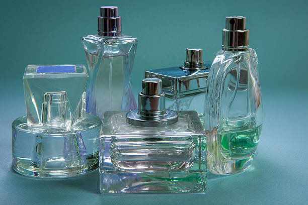 istock perfumes in bottles of different shapes 492530801