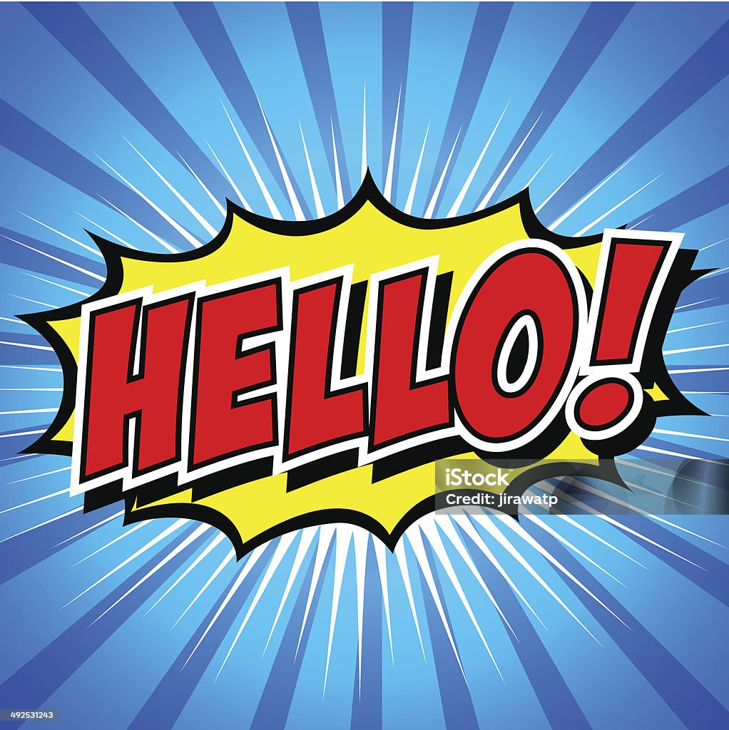 Hello Comic Style Hello Comic Speech Bubble Cartoon Stock Illustration - Download Image ...