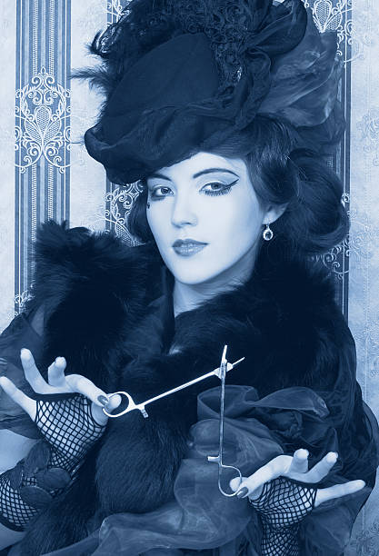 istock Woman in retro style. 492533389