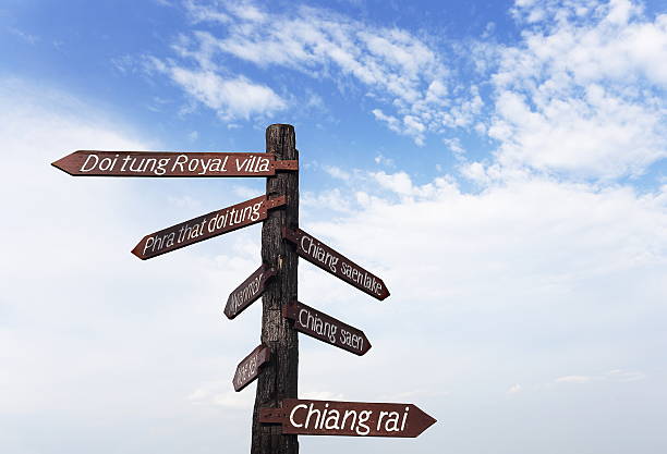 istock sign way of Chiang rai ,Thailand 492533757