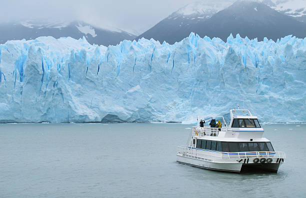 istock Patagonian landscape with glacier and cruise 492534219