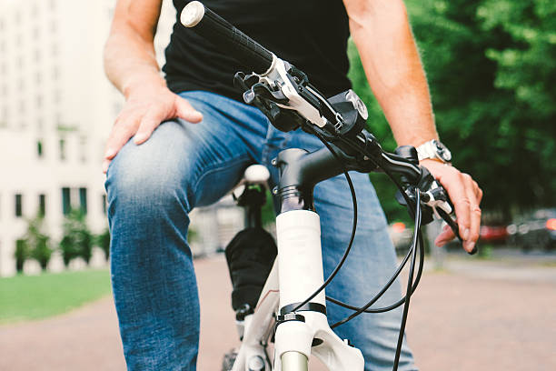 istock Senior Cyclist In A City Street 492537498