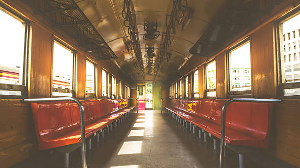 istock Cabin of Thai train vintage style 492538100