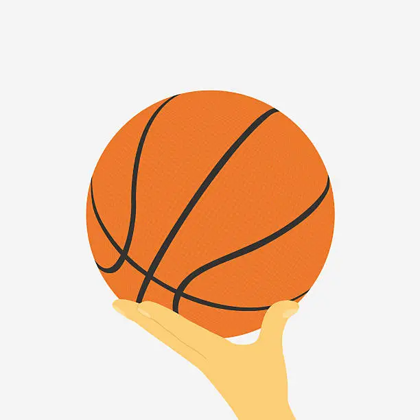 Vector illustration of hand with ball