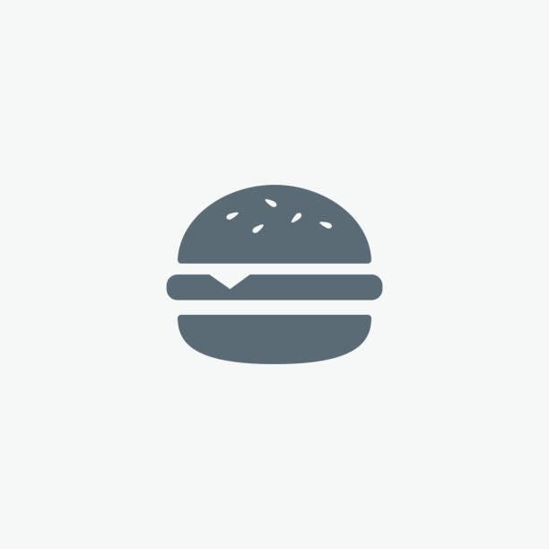 ilustrações de stock, clip art, desenhos animados e ícones de vector ícone hambúrguer. sinal de fast food. símbolo de burger - hambúrguer