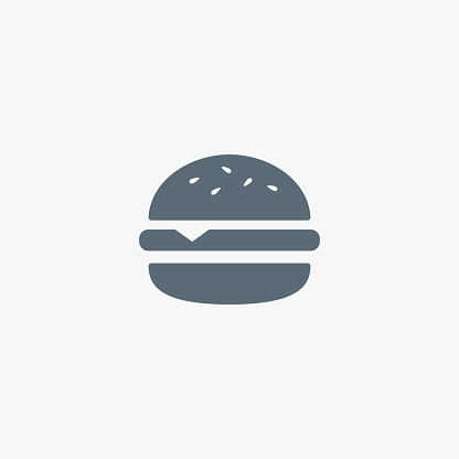 Vector Hamburger icon. Fast food sign. Burger symbol