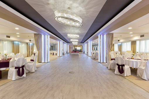 Elegant banquet hall interior