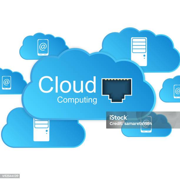 Ilustración de Concepto De Computación En Nube y más Vectores Libres de Derechos de Aparato de telecomunicación - Aparato de telecomunicación, Burbuja, Cliente