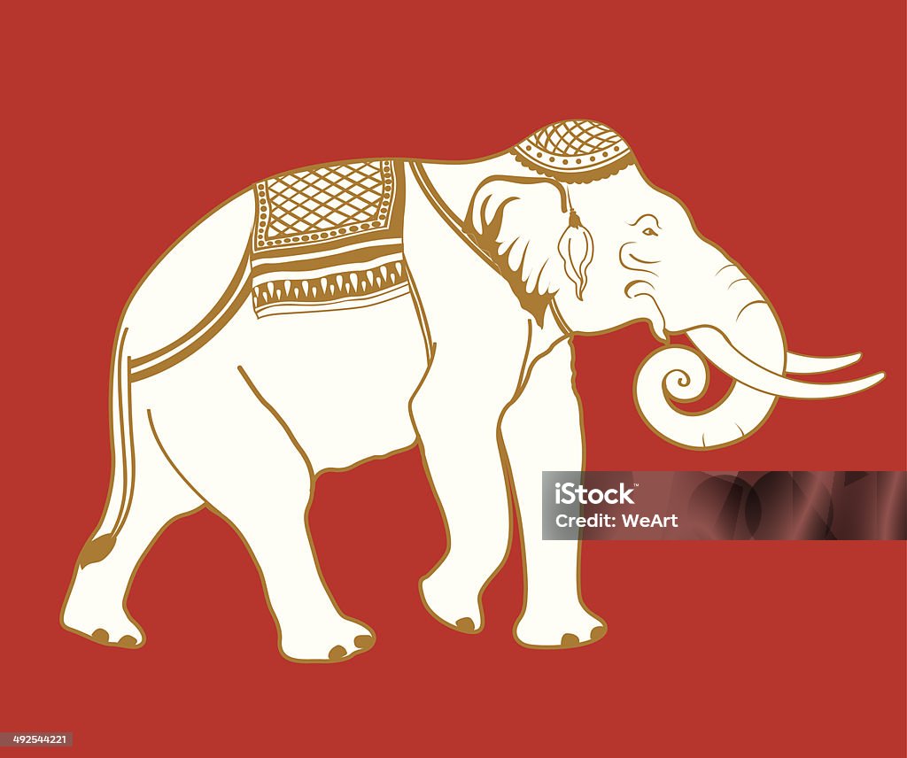Thai Elephant Illustration of Thai elephant. Elephant stock vector