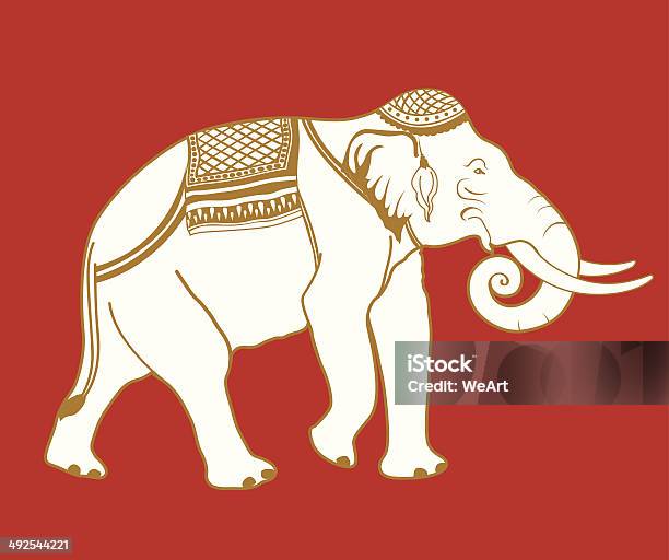Thai Elephant Stock Illustration - Download Image Now - Elephant, Thailand, Thai Culture