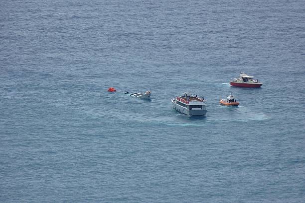 istock Boat sinking in the sea 492544256