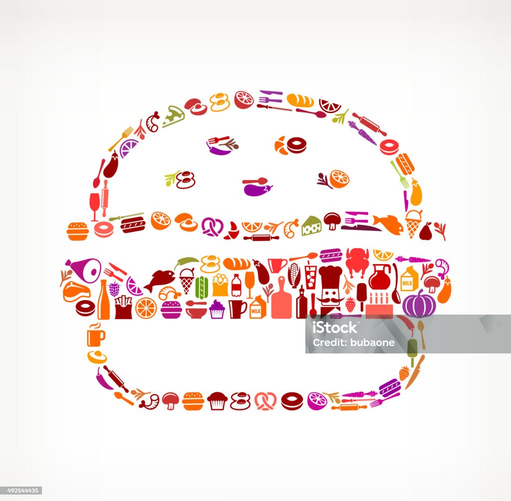 Burger Food & Drink royalty free vector arts Burger with Food & Drink Icons Alcohol - Drink stock vector