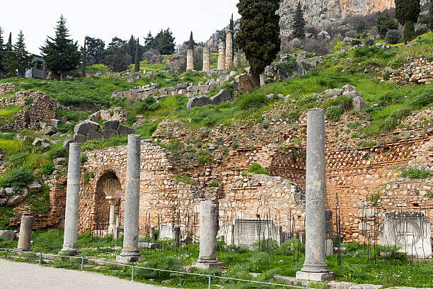 istock The Temple of Apollo in Delphi Greece 492544644
