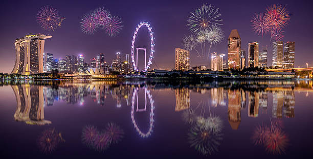istock Singapore city skyline at night 492544882