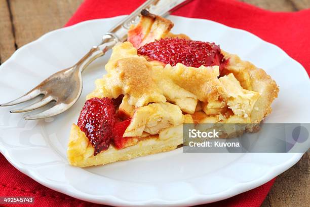 Homemade Apple And Strawberry Tart Stock Photo - Download Image Now - Apple - Fruit, Baked Pastry Item, Cake