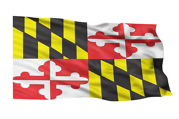 bandeira de maryland. - maryland flag state maryland state flag - fotografias e filmes do acervo