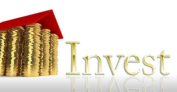 Real estate invest, house made ??of coins Real estate invest with house made ??of coins LessInvest.com Real Estate stock pictures, royalty-free photos & images