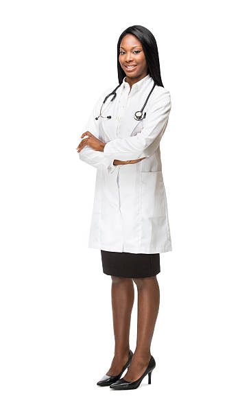 istock Beautiful afroamerican doctor full body 492546469