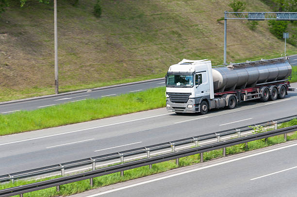 istock Cistern truck on a highway 492546505