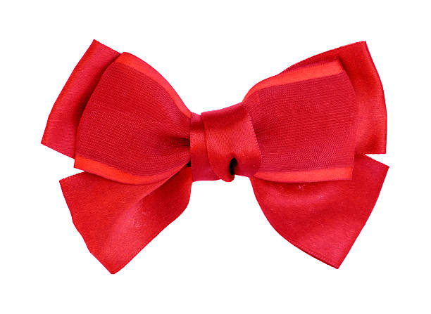 istock red of ribbon bow on an isolated white background 492546780