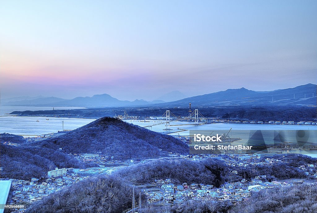 Abstract Muroran sunset Abstract view of Muroran after Sunset Abstract Stock Photo