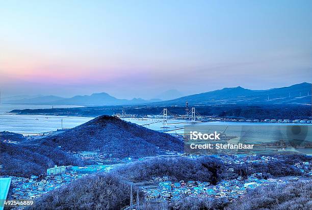 Abstract Muroran Sunset Stock Photo - Download Image Now - Abstract, Bay of Water, Blue
