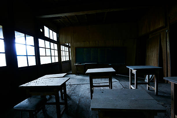 istock Wooden abandoned school 492547090