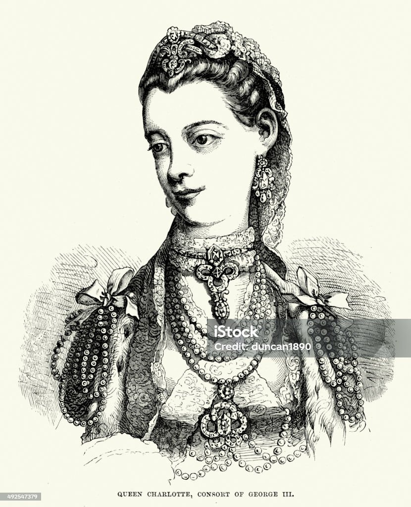 Queen Charlotte de Mecklenburg-Strelitz - Royalty-free Adulto Ilustração de stock
