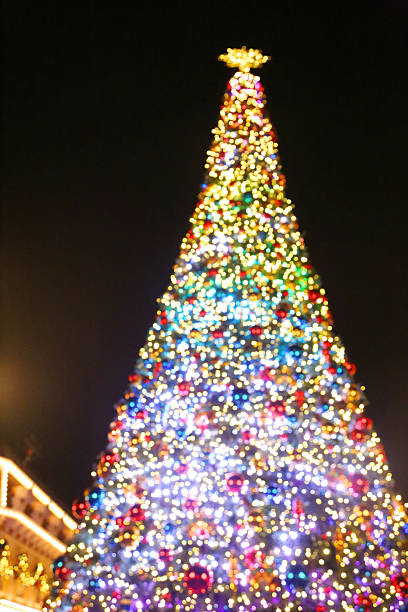 istock Defocus shape of Christmas tree 492547470