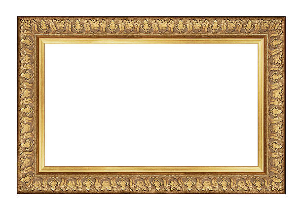 istock Wooden vintage picture frame isolated on white background 492547722