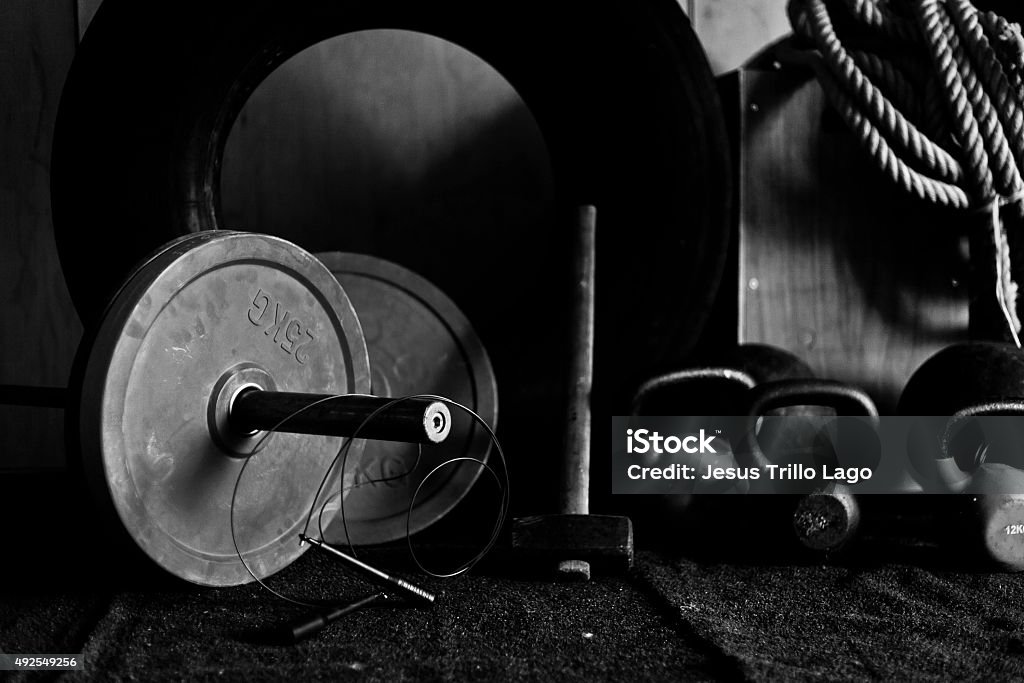 gym Equipment V A photo of gym equipament Cross Training Stock Photo