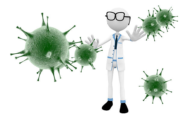 istock Viruses and cartoon doctor 492550127