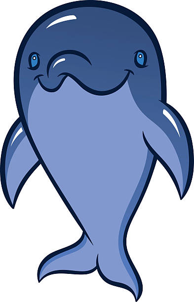 ilustrações de stock, clip art, desenhos animados e ícones de bonito rapaz golfinho isolado em fundo branco - dolphin aquarium bottle nosed dolphin smiling