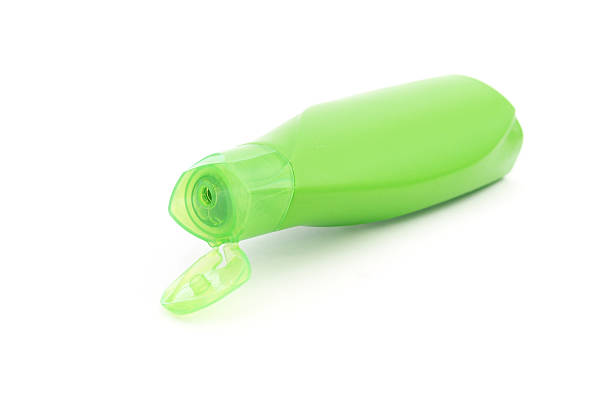 istock green plastic shampoo bottle with opened flip top 492570341