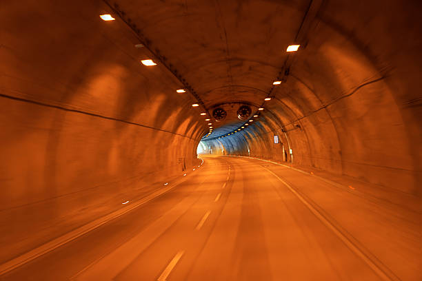 Interior of an urban tunnel without traffic.