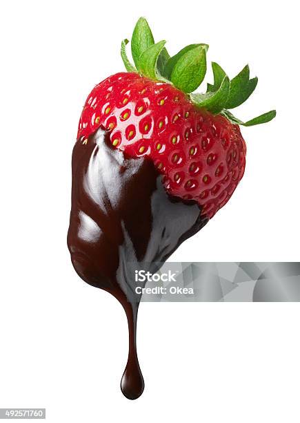 Chocolate Dipped Strawberry Stock Photo - Download Image Now - Strawberry, Chocolate, Chocolate Dipped