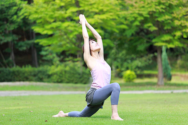 istock Japanese Woman Doing YOGA 