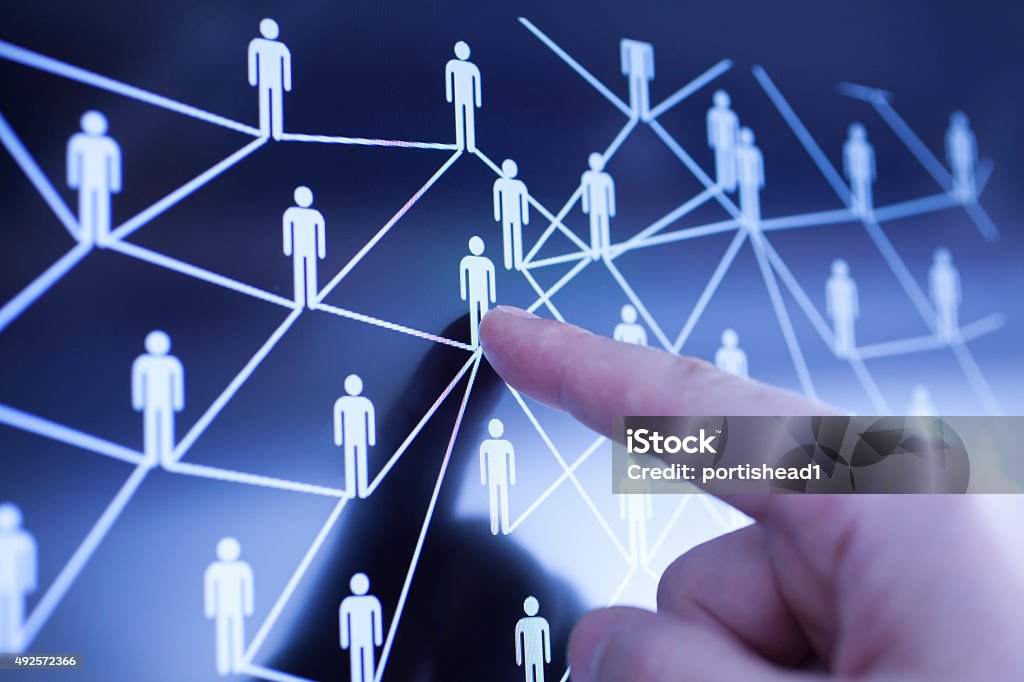 Human resources Hman hand touching touchscreen. Human resources concept Human Capital Stock Photo