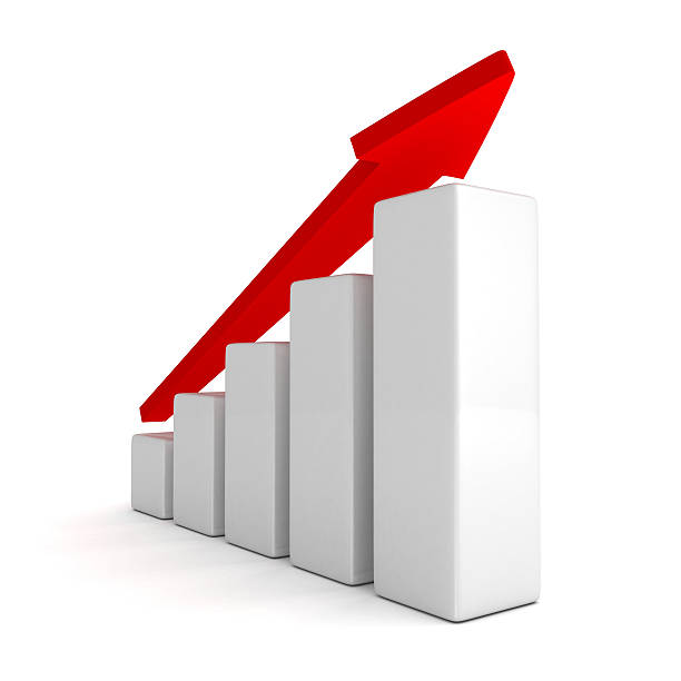 istock red arrow and success bar graph growing up 492572893