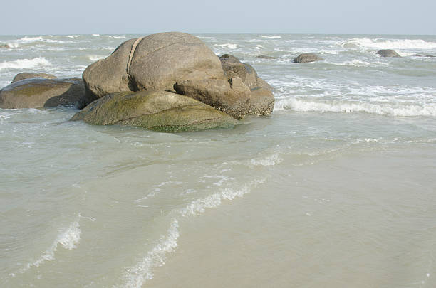 soft wave of the sea on the sandy beach